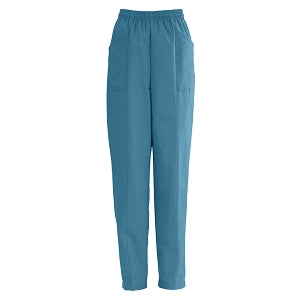 Medline AngelStat Ladies Elastic Waist Slant-Top Pocket Scrub Pants - DBD-PANT, SCRUB, LADIES, SLANT-PKTS, PEACOCK - 894NBTS