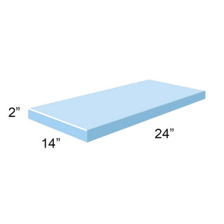 AliMed Vinyl-Covered Rectangle Positioner, 24"L Vinyl-Covered Rectangle Positioner, Upholstered Blue Vinyl, 14"W x 24"L x 2"H - 920225