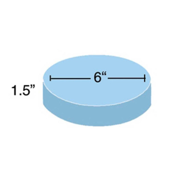 AliMed Vinyl-Covered 6" Head Disc 6" Head Disc, Blue Vinyl - 9-676