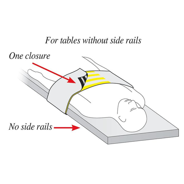 AliMed Radiolucent Abdominal Immobilizer Radiolucent Abdominal Immobilizer, Three Closure, 14"W x120"L - 925575