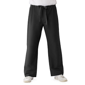 Medline ComfortEase Unisex Reversible Scrub Pants with Drawstring - ComfortEase Unisex Reversible Drawstring Cargo Scrub Pants with Medline Color-Coding, Size 2XL Regular Inseam, Black - 900DKWXXL-CM