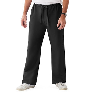 Medline ComfortEase Unisex Reversible Scrub Pants with Drawstring - ComfortEase Unisex Reversible Drawstring Cargo Scrub Pants with Medline Color-Coding, Size 2XL Regular Inseam, Black - 900DKWXXL-CM