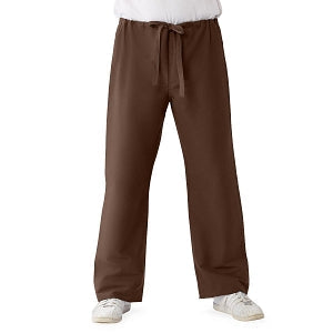 Medline ComfortEase Unisex Reversible Scrub Pants with Drawstring - ComfortEase Unisex Reversible Drawstring Cargo Scrub Pants with Medline Color-Coding, Size 2XL Regular Inseam, Brown - 900JBRXXL-CM