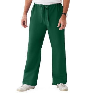 Medline ComfortEase Unisex Reversible Scrub Pants with Drawstring - ComfortEase Unisex Reversible Drawstring Cargo Scrub Pants with Medline Color-Coding, Size 5XL Regular Inseam, Evergreen - 900JEG5XL-CM
