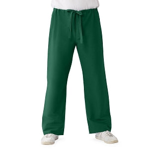 Medline ComfortEase Unisex Reversible Scrub Pants with Drawstring - ComfortEase Unisex Reversible Drawstring Cargo Scrub Pants with Medline Color-Coding, Size 2XL Regular Inseam, Evergreen - 900JEGXXL-CM