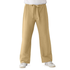 Medline ComfortEase Unisex Reversible Scrub Pants with Drawstring - ComfortEase Unisex Reversible Drawstring Cargo Scrub Pants with Medline Color-Coding, Size XL Regular Inseam, Khaki - 900JKKXL-CM