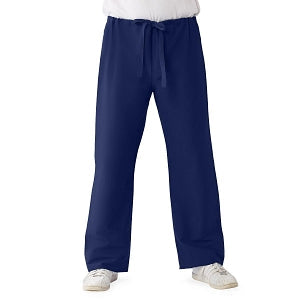 Medline ComfortEase Unisex Reversible Scrub Pants with Drawstring - ComfortEase Unisex Reversible Drawstring Cargo Scrub Pants with Medline Color-Coding, Size 3XL Regular Inseam, Midnight Blue - 900JNT3XLT-CM