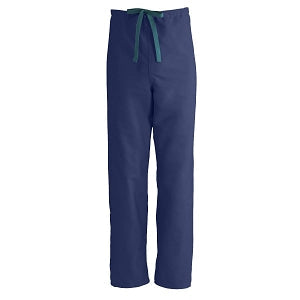 Medline ComfortEase Unisex Reversible Scrub Pants with Drawstring - ComfortEase Unisex Reversible Drawstring Cargo Scrub Pants with Medline Color-Coding, Size 5XL Regular Inseam, Midnight Blue - 900JNT5XL-CM
