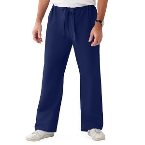 Medline ComfortEase Unisex Reversible Scrub Pants with Drawstring - ComfortEase Unisex Reversible Drawstring Cargo Scrub Pants with Medline Color-Coding, Size 5XL Regular Inseam, Midnight Blue - 900JNT5XL-CM