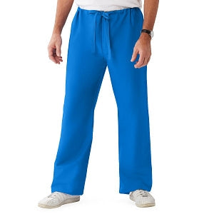 Medline ComfortEase Unisex Reversible Scrub Pants with Drawstring - ComfortEase Unisex Reversible Drawstring Cargo Scrub Pants with Medline Color-Coding, Size XS Regular Inseam, Royal Blue - 900JRLXS-CM