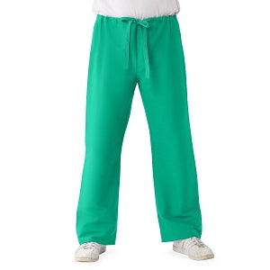 Medline ComfortEase Unisex Reversible Scrub Pants with Drawstring - ComfortEase Unisex Reversible Drawstring Cargo Scrub Pants with Medline Color-Coding, Size 3XL Regular Inseam, Jade - 900JTJXXXL-CM