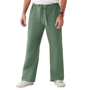Medline ComfortEase Unisex Reversible Scrub Pants with Drawstring - ComfortEase Unisex Reversible Drawstring Cargo Scrub Pants with Medline Color-Coding, Size 3XL Regular Inseam, Olive - 900OLVXXXL-CM