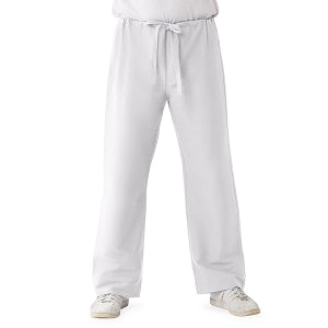 Medline ComfortEase Unisex Reversible Scrub Pants with Drawstring - ComfortEase Unisex Reversible Drawstring Cargo Scrub Pants with Medline Color-Coding, Size XS Regular Inseam, White - 900XTQXS-CM