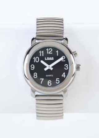 Talking Watch 1-Button Black Face