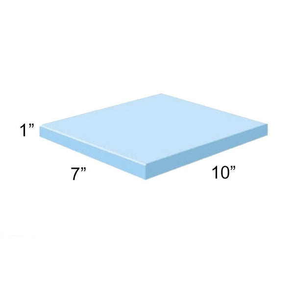 AliMed Vinyl-Covered Rectangle Polyfoam Positioner, 1" thick 1" Thick Rectangle Positioner, Black Vinyl - 931701