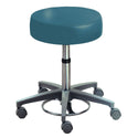 Brewer Foot-Operated, Adjustable Stool Adj. Stool with Backrest, Black - 91-314/BLACK/NA