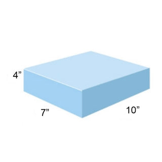 AliMed Vinyl-Covered Rectangle Positioner, 4" thick Vinyl-Covered Rectangle Positioner, Blue Vinyl, 7"W x 10"L x 4"H - 91-354