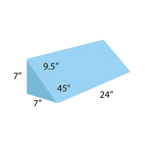 AliMed Vinyl-Covered 45 Degree Triangle Positioning Wedge 45 Degree Triangle Positioning Wedge, Blue Vinyl - 9-007