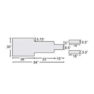 Alimed XRE-ADC Table Pad with Armboards XRE-ADC Tablepad with Armboards, Polyfoam - 920751