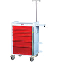 Harloff MRI Cart with Emergency Package, Breakaway Lock 6-Drawer MRI Cart w/ER Pkg., Breakaway Lock, Burgundy - 921147/BURG/NA