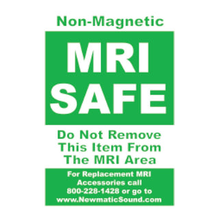 Alimed MRI Safe and Caution Stickers Labels, Red MRI Caution, 12/pk, (6 sm., 3 md., 3 lg.) - 921223