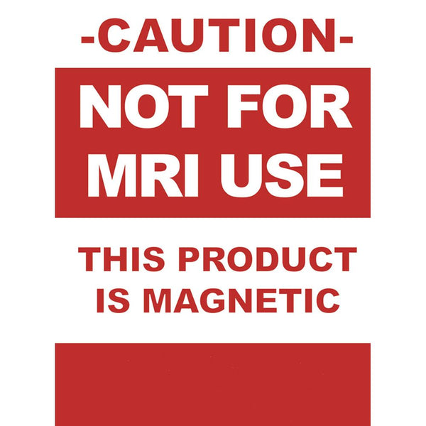 Alimed MRI Safe and Caution Stickers Labels, Red MRI Caution, 12/pk, (6 sm., 3 md., 3 lg.) - 921223