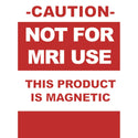 Alimed MRI Safe and Caution Stickers Labels, Red MRI Caution, 25/pk (12 sm., 7 md., 6 lg.) - 921224