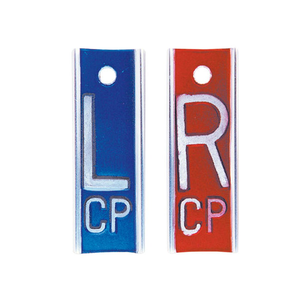 Alimed Elite Left/Right Marker Sets Elite Left/Right Marker Set, 5/8"H, Sharp Face with Initials - 921434