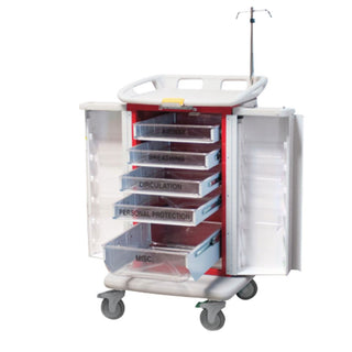 Waterloo ER 2000 Instant Access Emergency Cart Emergency Cart, 5 Drawer, Blue - 922823/BLUE/NA