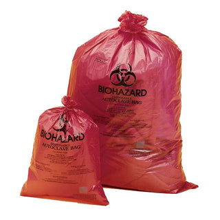 Alimed Orange-Red Biohazard Disposal Bags Orange-Red Biohazard Disposal Bags, .0381mm, 79x97cm, 20-30 gal cap. - 923817