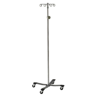 Lakeside Healthcare IV Poles Oversized IV Stand, 6 Legs, 2 Hooks - 924421