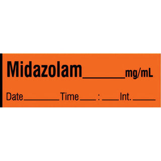 Alimed Midazolam Labels, Tape Roll or Pre-Cut Roll Midazolam Labels, Tape Roll, Standard - 924535/NA/BLANK