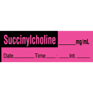 Alimed Succinylcholine Labels, Tape Roll or Pre-Cut Roll Succinylcholine Label, Tape Roll, Expanded - 924554/NA/DTI