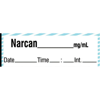 Alimed Narcan Labels, Tape Roll or Pre-Cut Roll Narcan Label, Tape Roll, Standard - 924589/NA/BLANK