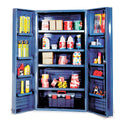 Quantum Storage 36"W All-Welded Bin Cabinets Bin Cabinet, 36 x 24 x 72, 132 Bins, Blue - 925132/BLUE/NA