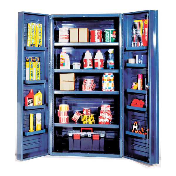 Quantum Storage 36"W All-Welded Bin Cabinets Bin Cabinet, 36 x 24 x 72, 132 Bins, Blue - 925132/BLUE/NA