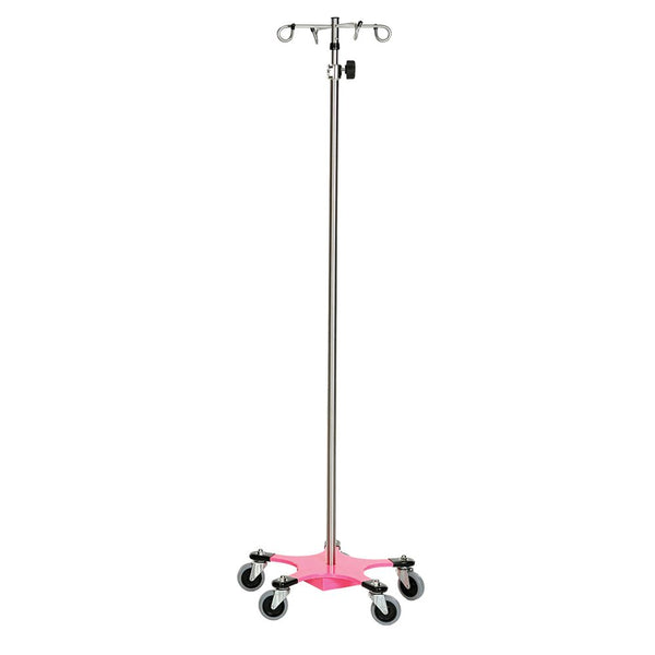Color-Coded Weighted IV Poles IV Pole, Charcoal, 2 Hooks - 925517/CHAR/NA