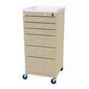 Alimed Harloff Mini Line 6-Drawer Treatment  Carts Mini Line 6-Drawer Treatment Cart, Key Lock, Mauve - 925415/MAUVE/NA