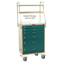 Harloff Classic Line Monitor Cart, 6-Drawer Monitor Cart, 6-Drawer, Teal - 926412/TEAL/NA