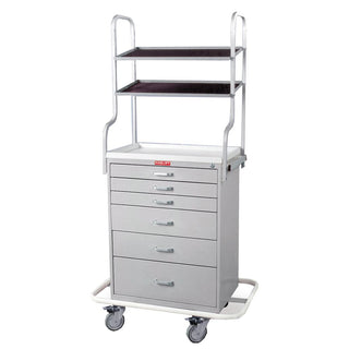 Harloff Classic Line Monitor Cart, 6-Drawer Monitor Cart, 6-Drawer, Beige - 926412/BEIGE/NA
