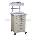 Harloff Mini Line Anesthesia Carts Tall Mini Cart, Light Grey - 926417/LGREY/NA