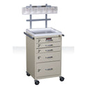Harloff Mini Line Anesthesia Carts Tall Mini Cart, Mauve - 926417/MAUVE/NA