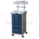 Harloff Mini Line Anesthesia Carts Tall Mini Cart, Teal - 926417/TEAL/NA