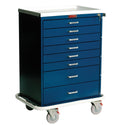 Harloff Classic Line Anesthesia Cart, 8-Drawer Classic 8-Drawer Anesthesia Cart, Key Lock, Mauve - 926418/MAUVE/NA