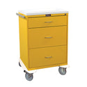 Harloff Classic Line 3-Drawer Isolation/Infection Control Cart Classic 3- Drawer Infection Control Cart, Push-Button Lock, Hammer Grey - 926480/HAMGRY/NA