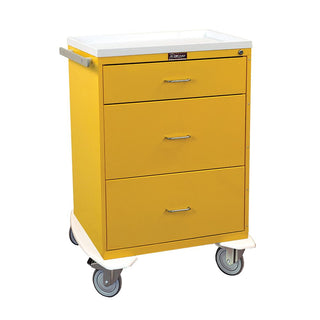 Harloff Classic Line 3-Drawer Isolation/Infection Control Cart Classic 3- Drawer Infection Control Cart, Push-Button Lock, Hammer Grey - 926480/HAMGRY/NA