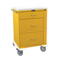 Harloff Isolation/Infection Control Cart, Breakaway Lock Infection Control Cart, 3-Drawer, Burgundy - 926481/BURG/NA