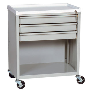 Harloff 3-Drawer Economy Treatment Procedure Cart Economy Treatment Cart, Light Grey - 926491/LGREY/NA
