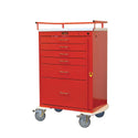 Harloff Classic Line 6-Drawer Tall Emergency Cart Classic 6-Drawer Tall ER Cart, Teal - 926501/TEAL/NA