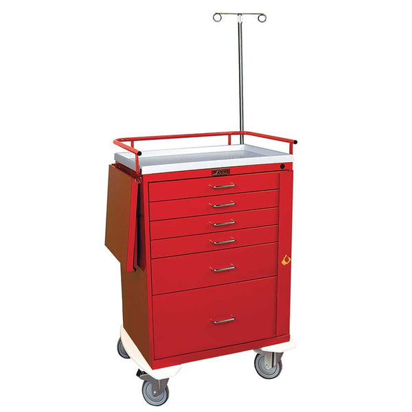 Harloff Classic Line 6-Drawer Tall Emergency Cart Classic 6-Drawer Tall ER Cart, Hammer Green - 926501/HAMGRN/NA